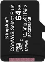 Карта пам'яті microSDXC Kingston Canvas Select Plus 64 GB Class 10 А1 UHS-1, фото 3