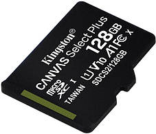 Карта пам'яті для домофону microSDXC Kingston Canvas Select Plus 128 GB Class 10 А1 UHS-1, фото 4