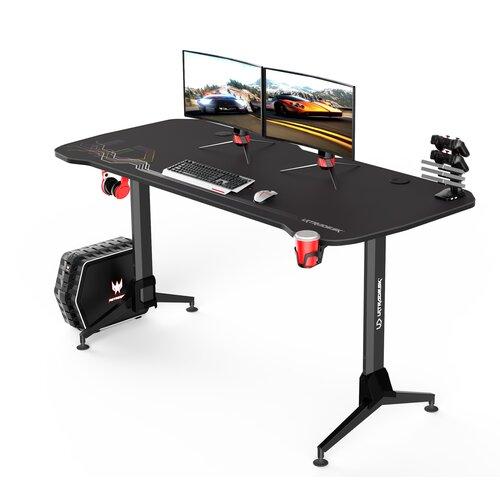 Геймерський ігровий стіл ULTRADESK Grand Desk Black PRF, фото 1