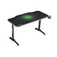 Геймерський ігровий стіл ULTRADESK Frag Desk Green PRF, фото 5