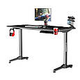 Геймерський ігровий стіл ULTRADESK Frag Desk Black PRF, фото 7