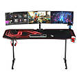 Геймерський ігровий стіл ULTRADESK Frag XXL Red PRF, фото 8