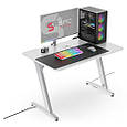 Геймерський ігровий стіл SPC GEAR GD100 Onyx Desk White PRF, фото 10