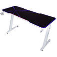 Геймерський ігровий стіл GAMESHARK Zeo desk White PRF, фото 6