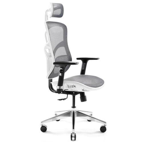 Крісло комп'ютерне DIABLO CHAIRS V-Basic біло-сіре PRF