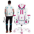 Крісло комп'ютерне DIABLO CHAIRS X-Ray (XL) (XL) біло-рожеве PRF, фото 6