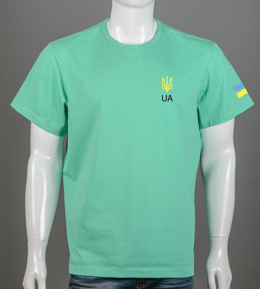 Футболка супер-батал Тризуб UA 2306сб (Уп.2шт 5XL,6XL), М'ята