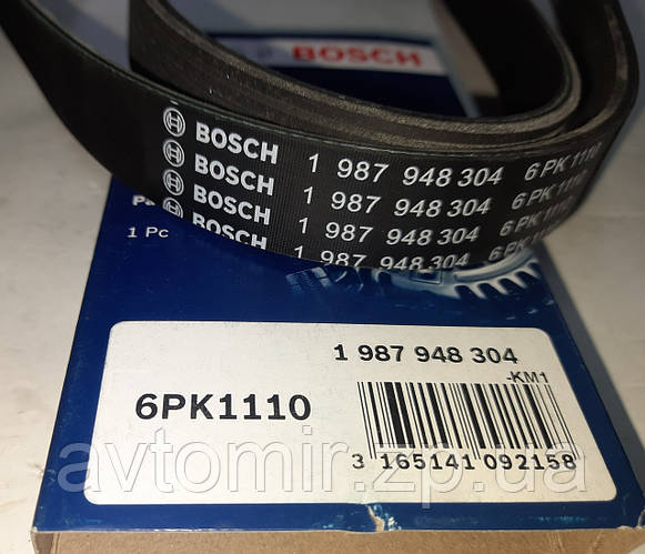 Купить Ремень генератора Ваз 2110-2170 ГУР (L=1110) ручейковый BOSCH ...