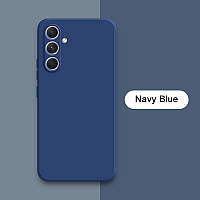 Силиконовый чехол для Samsung Galaxy A54 Синий микрофибра soft touch