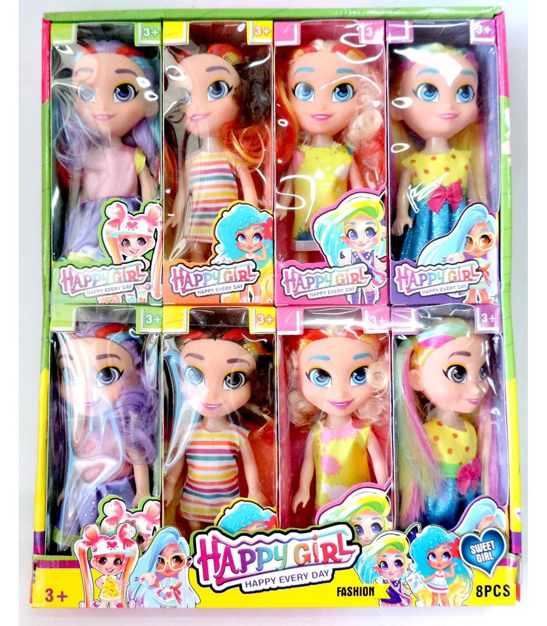 Дитячі ляльки з волоссям HairDorables HC12-4 Happy girl HC18-9, Арт.42709