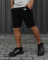 Стильные трикотажные шорты для мужчин легкие повседневные оверсайз черные / Шорты спортивные мужские