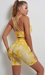 Комплект: шорти з ефектом пуш-ап та топом M, Тай дай Жовтий