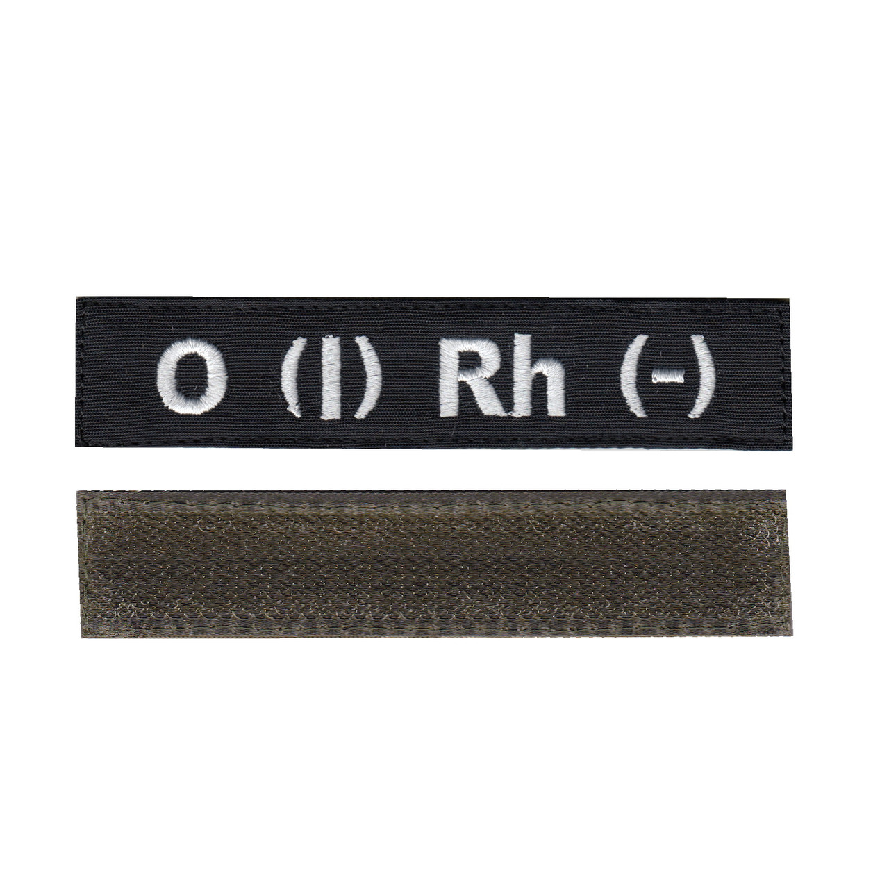 Нашивка група крові 1 - військовий / армійський шеврон ЗСУ, білий колір на чорному. 2,8 см * 12,5 см, фото 1