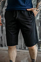 Стильные трикотажные шорты для мужчин легкие на каждый день свободные черные / Шорты спортивные мужские