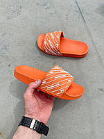 Жіночі шльопанці Balenciaga Slides Small Logo Orange літо шльопанці баленсіага оранжеві