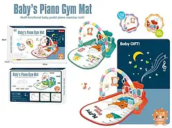 Розвивальний килимок для немовлят, музичний килимок піаніно для дітей із дугою, 5 іграшок, 139, 2 кольори
