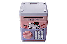 Дитяча скарбничка сейф для дівчаток, Сейф Hello Kitty електронний із кодовим замком, фото 3