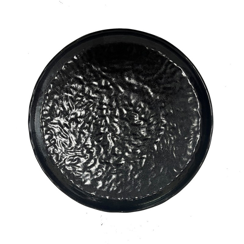 Тарелка фактурная с высоким бортом 27 см, Черная (Pro Ceramics) Черный бархат 9751-3 - фото 1 - id-p1859319010