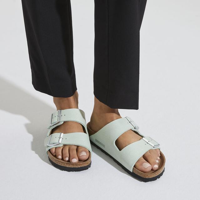 Шльопанці Birkenstock Arizona Vegan Matcha чорні з екошкіра босоніжки тапки 1024056 жіночі 38 розмір
