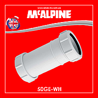 Муфта пластиковая удлинительная трубка вход-выход компрессионное соединение 50 50GE-WH McAlpine