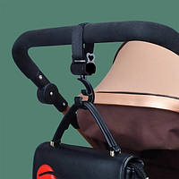 Вспомогательные крепления для сумки, рюкзака на детскую коляску, самокат Черные