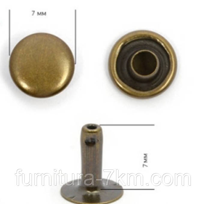 Хольнітен (антик), односторонній, 7 мм. 
паковання/20000 шт., фото 1