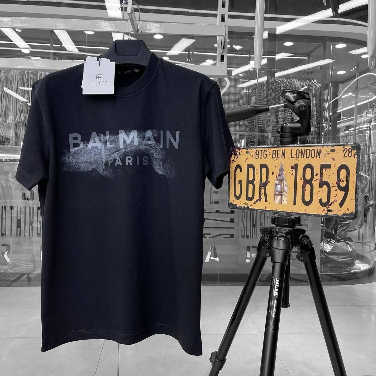 Чоловіча футболка Balmain CK6224 чорна S, М, фото 1