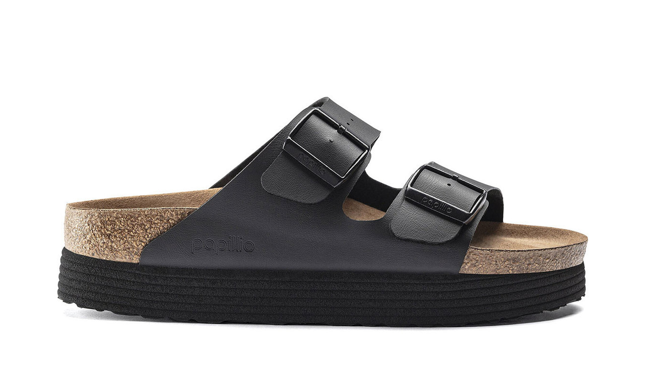 Жіночі ортопедичні шльопанці Birkenstock Arizona Grooved Vegan чорні шльопки екошкіра Birko-Flor 38 розмір