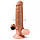 Насадка на пеніс Pleasure X-Tender, коричнева, з вібролементом, фото 4