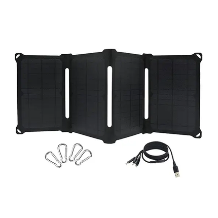 Складаний сонячний зарядний пристрій Solar panel IP67 28W (xinpugung 28W X001I2BOR5), фото 1