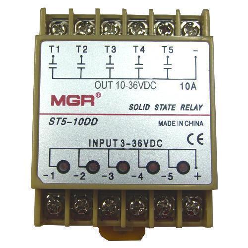 5-канальне твердотільне реле SSR ST5-10DD 10 А DC-DC