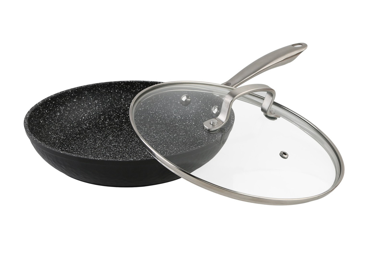 Сковорода З Кришкою Чеканною- Литий Алюміній 20 см EB 3346 (8 шт./ясть), фото 1