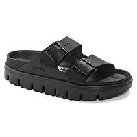 Шльопанці шкіряні Birkenstock Arizona Chunky чорні 39 розмір