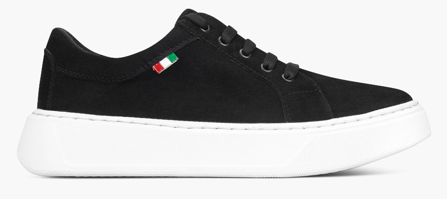 Кеди низькі жіночі чорні натуральний нубук Україна Libero — розмір 37 (24 см) (модель: Lib13-36NBlack), фото 1