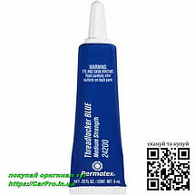 Фіксатор різі Permatex threadlocker blue medium strength 24200 середньої фіксації синій, фото 3