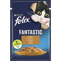 Влажный корм для котов Purina Felix Fantastic З індичкою. Шматочки в желе, 85 г (7613039832516)