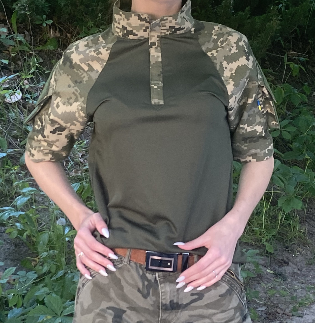 Жіноча військова футболка жіноча футболка Убакс, жіноча сорочка з коротким рукавом