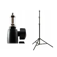 Штатив для світлодіодної кільцевої лампи 2,1 м Штатив для лампи алюмінієвий Чорний, фото 4