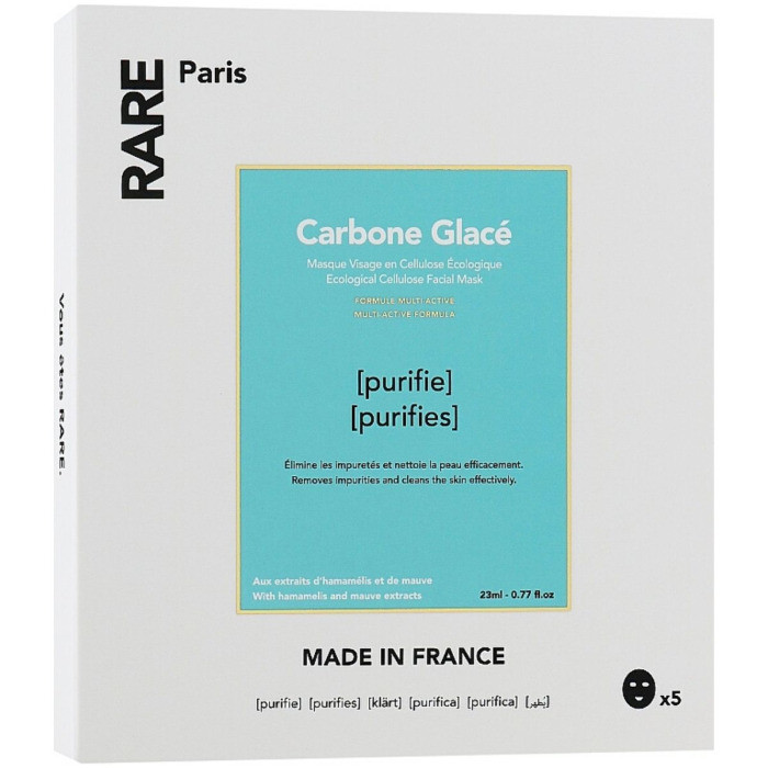 Очищающая Тканевая Маска Rare Paris Carbone Glacé Purifying Face Mask - фото 1 - id-p1859418827