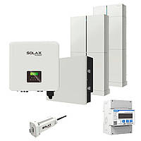 Комплект Solax 6.4: Трехфазный гибридный инвертор на 15 кВт, с АКБ на 12,4 кВт*ч