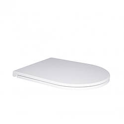 Сидіння для унітазу (Robin, Scorpio) із мікроліфтом Slim Duroplast, Quick relase 460x360x50 мм White Qtap Білий