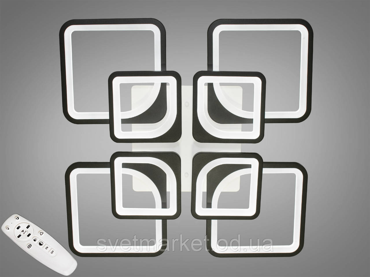 Світлодіодна люстра 8060/4+4BK, фото 1