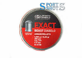 Кулі JSB Exact Beast 4.52 мм, 1.05 г, 250 шт.