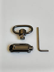 Антабка QD швидкознімна углова на планку пікатіні чорна