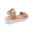 Босоніжки жіночі Aquamarin бежеві натуральна шкіра, 40, фото 4