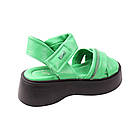 Босоніжки жіночі Aquamarin зелені натуральна шкіра, 37, фото 4