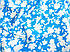 Джинс тенсел малюнок білі квіти, блакитна лагуна, фото 2
