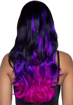 Leg Avenue Allure Multi Color Wig Black/Purple, фото 2