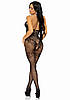 (SALE) Бодістокінг Leg Avenue Rhinestone Lace and Net Bodystocking OS Black Bomba💣, фото 4