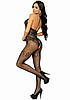 (SALE) Бодістокінг Leg Avenue Rhinestone Lace and Net Bodystocking OS Black Bomba💣, фото 5